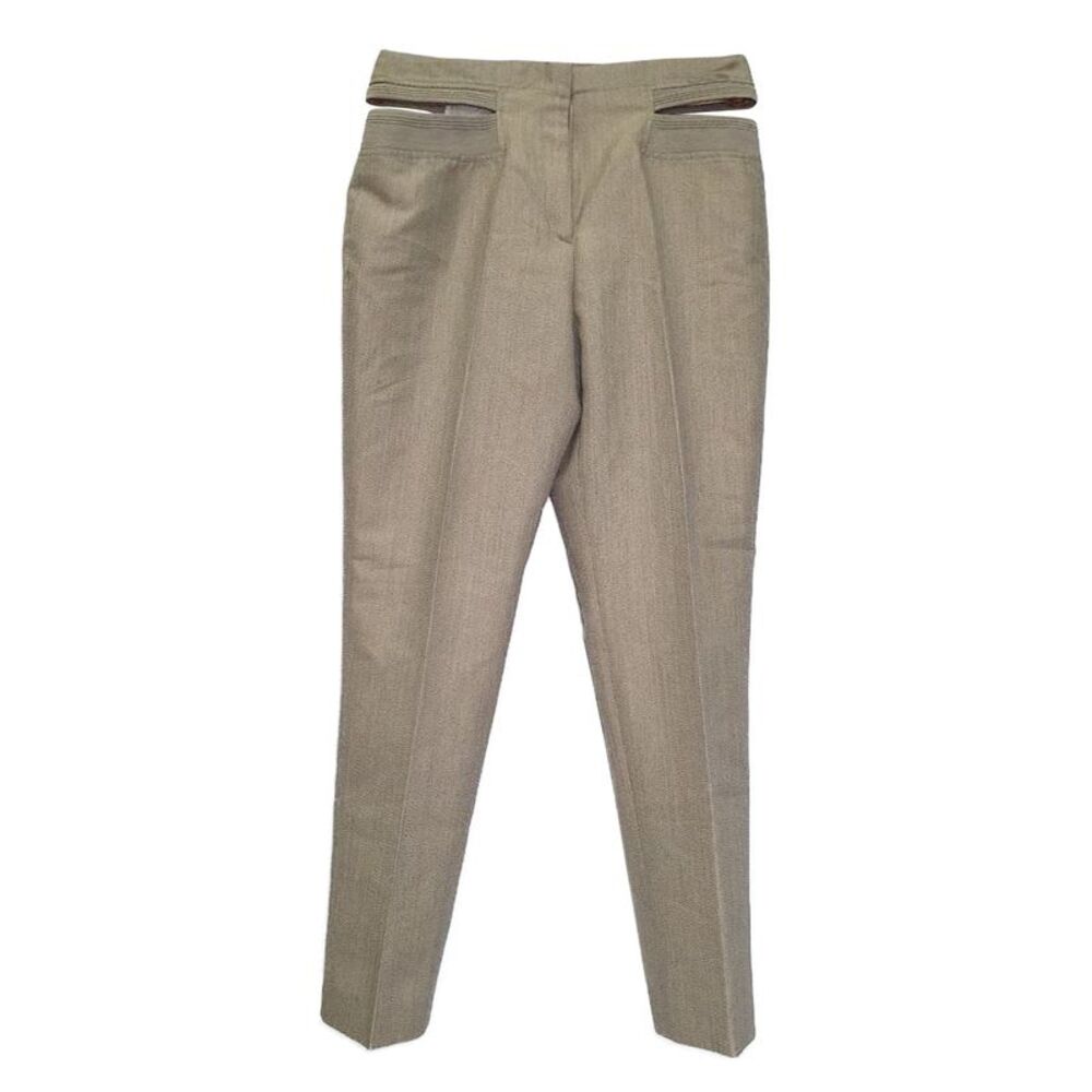 Burberry Trousers in Beige Virgin Wool